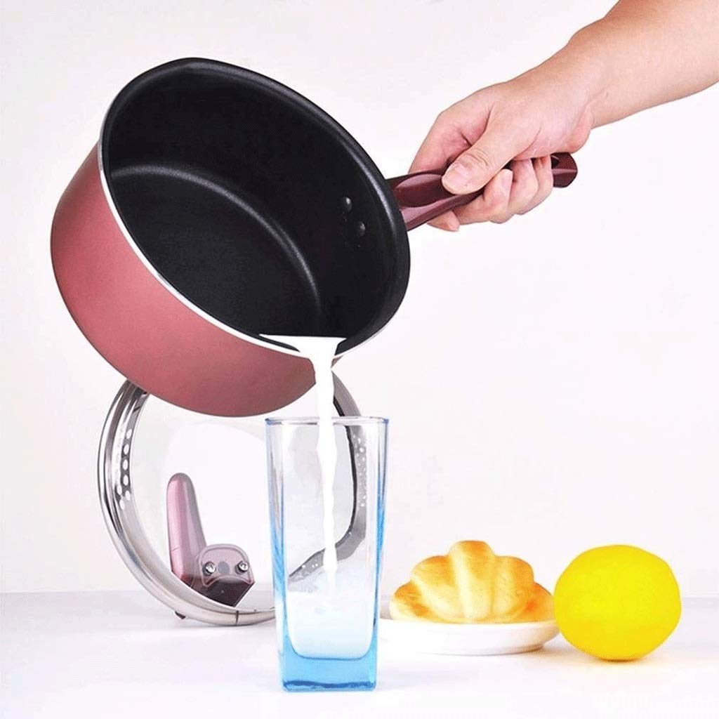 Stockpot Casserole poêle à Lait Chaud Potter Stockpot Casserole Classique en Acier Inoxydable avec Couvercle en Verre