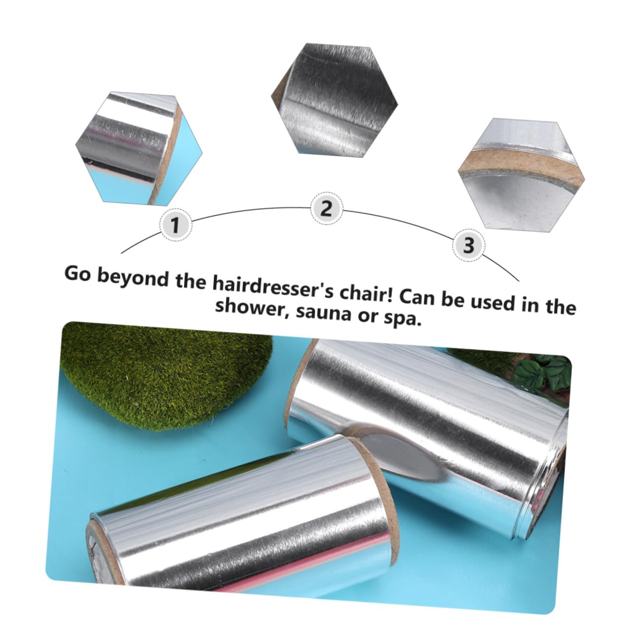 2 Rolls Hair Highlighting Foil Hair Coloring Perm Aluminum Foil Tool for Professional and DIY Use