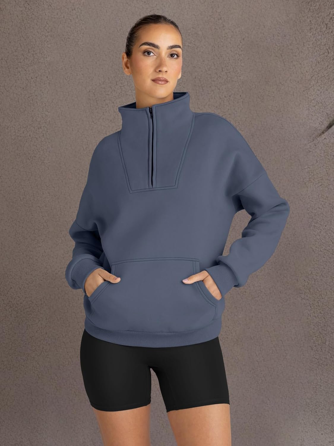 Trendy Queen Womens Sweatshirts Quarter Half Zip Pullover Hoodies Fall Fashion 2026 Winter Fleece Jackets Sweaters - Image 6