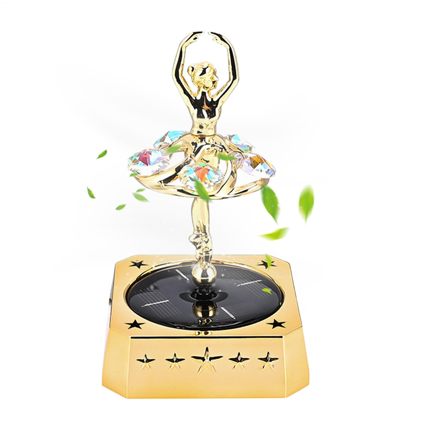 Solar Car Air Freshener, obrotowy dyfuzor zapachowy baleriny, długotrwały aromaterapia Odor Eliminator (15 x 9 cm), elegancki dodatek do dekoracji deski rozdzielczej