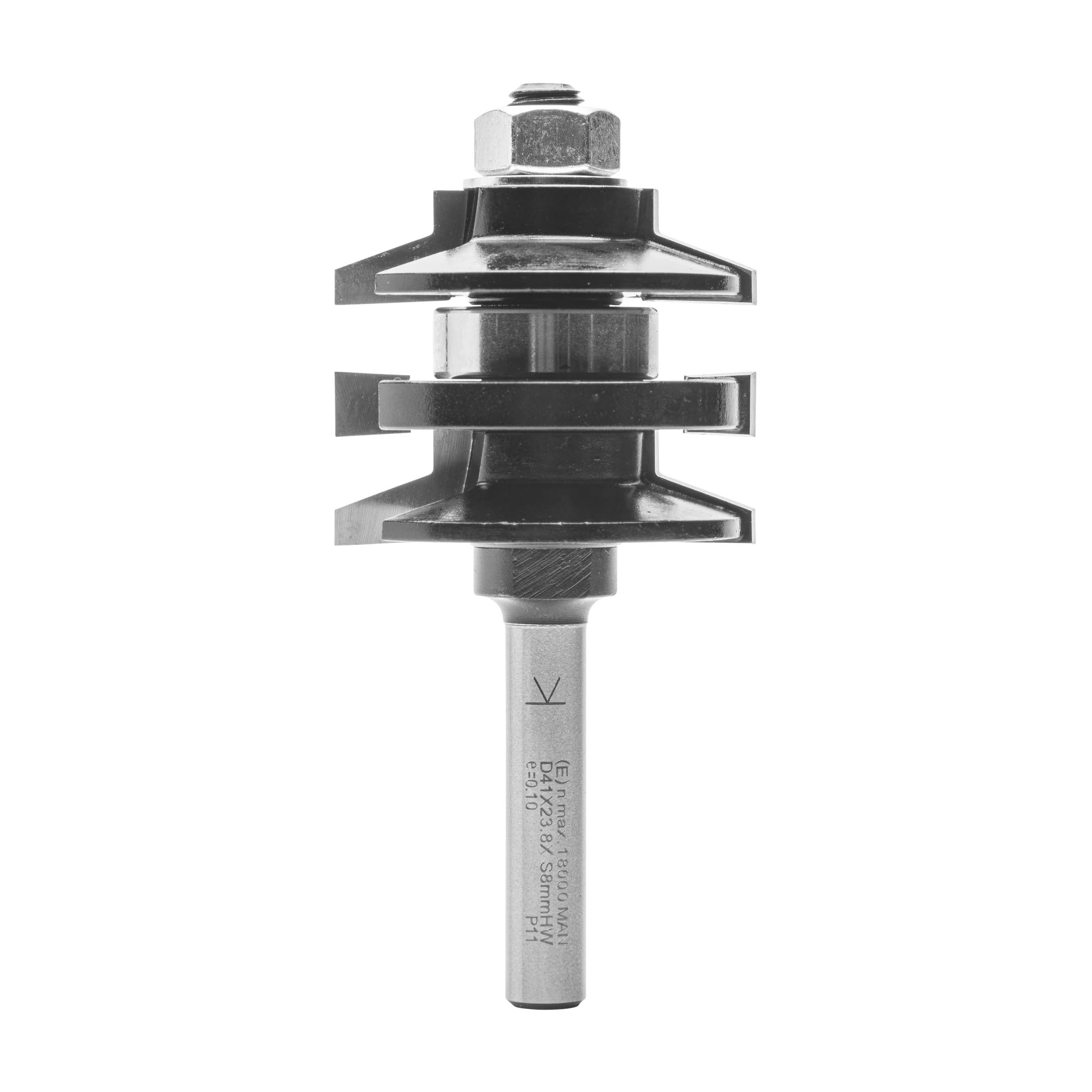 ENT 17590 Profil- und Konterprofilgarnitur Typ ''A'' HW, Schaft (S) 8 mm, Durchmesser (D) 41 mm, NL 23,8 mm, E 20 mm, T 9,5 mm, SL 38 mm, mit Kugellager