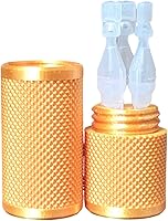 Vista 1 de Znet3D Eye Drop Vial Holder & Travel Carry Case - Securely Holds Three (3) Single-Use Vials - Screw-On Lid, Knurled Pattern - Keep Vials Safe & Silk