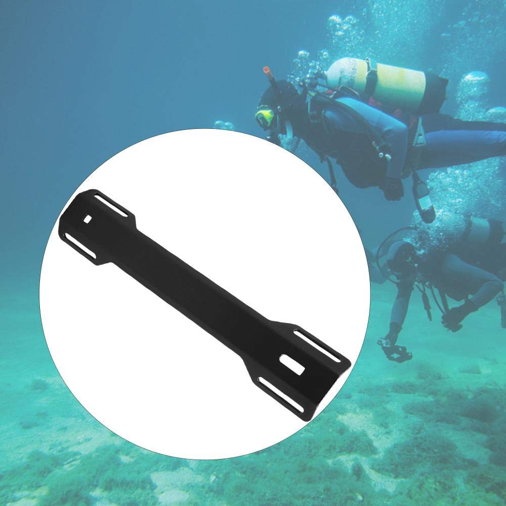 Keenso Metal Diving Backplate Halterung, Aluminiumlegierung Harness Backplate Back Plate Stützhalterung für Tauchen unter Wasser(Schwarz)