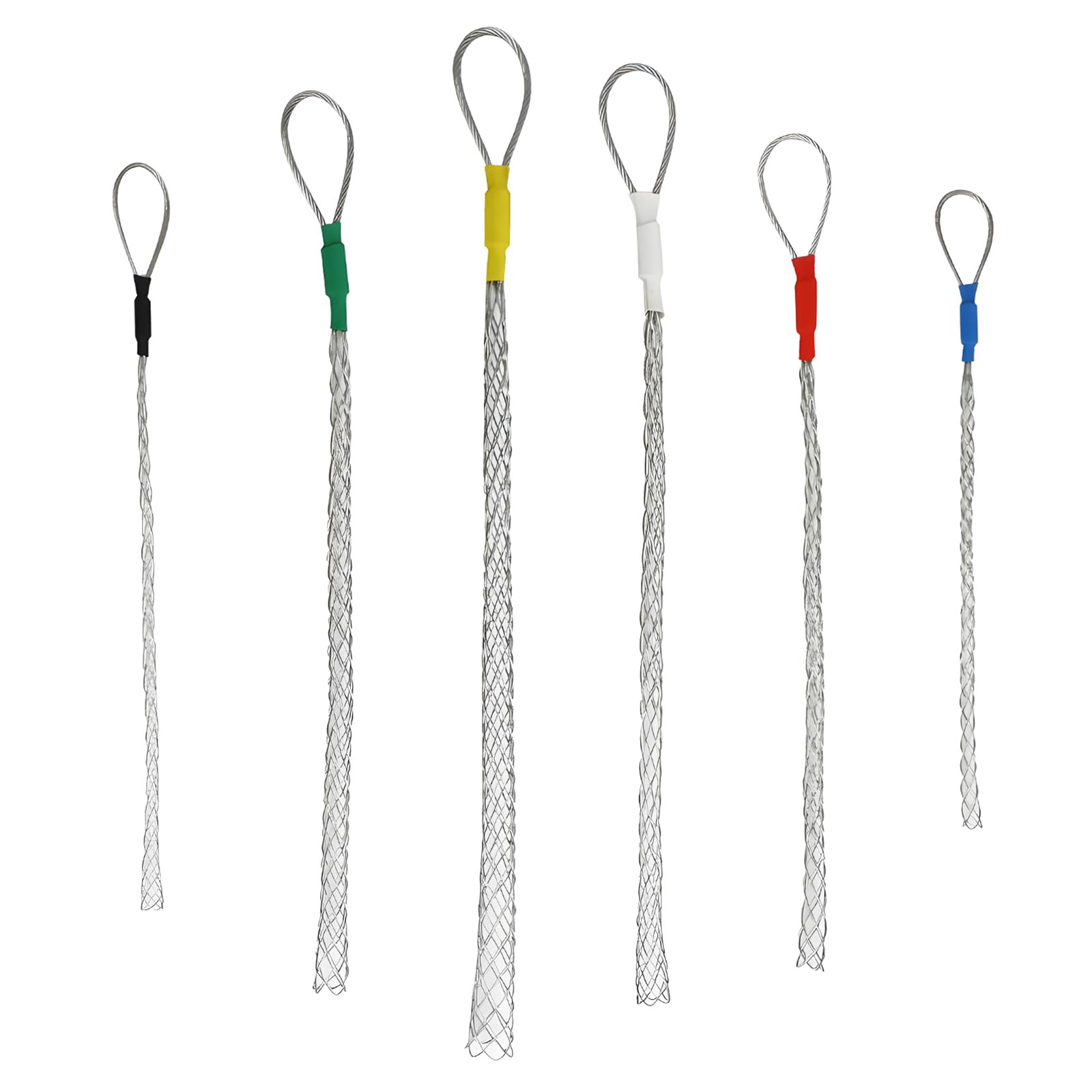JOJOCY Kabelziehgriff, 6 Stück, 4–25 mm, für blanke Drähte, Kabel, Glasfaserkabel und Nylon- und Stahlseile