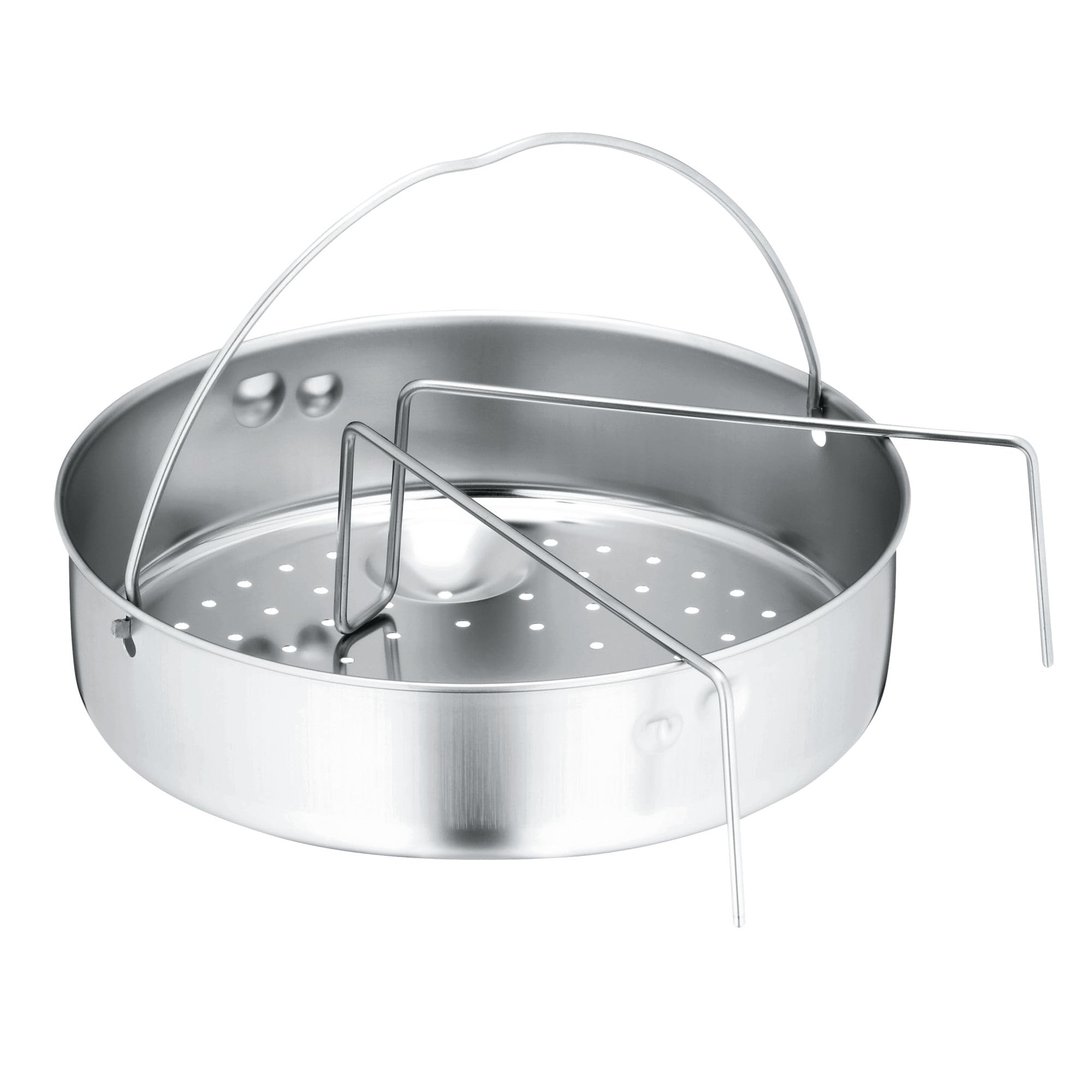 WMF Perfect Schnellkochtopf Set Induktion 3-teilig, Dampfkochtopf 4,5l + 3l mit Einsatz, großes Kochsignal, 2 Kochstufen, abnehmbarer Deckelgriff, stapelbar