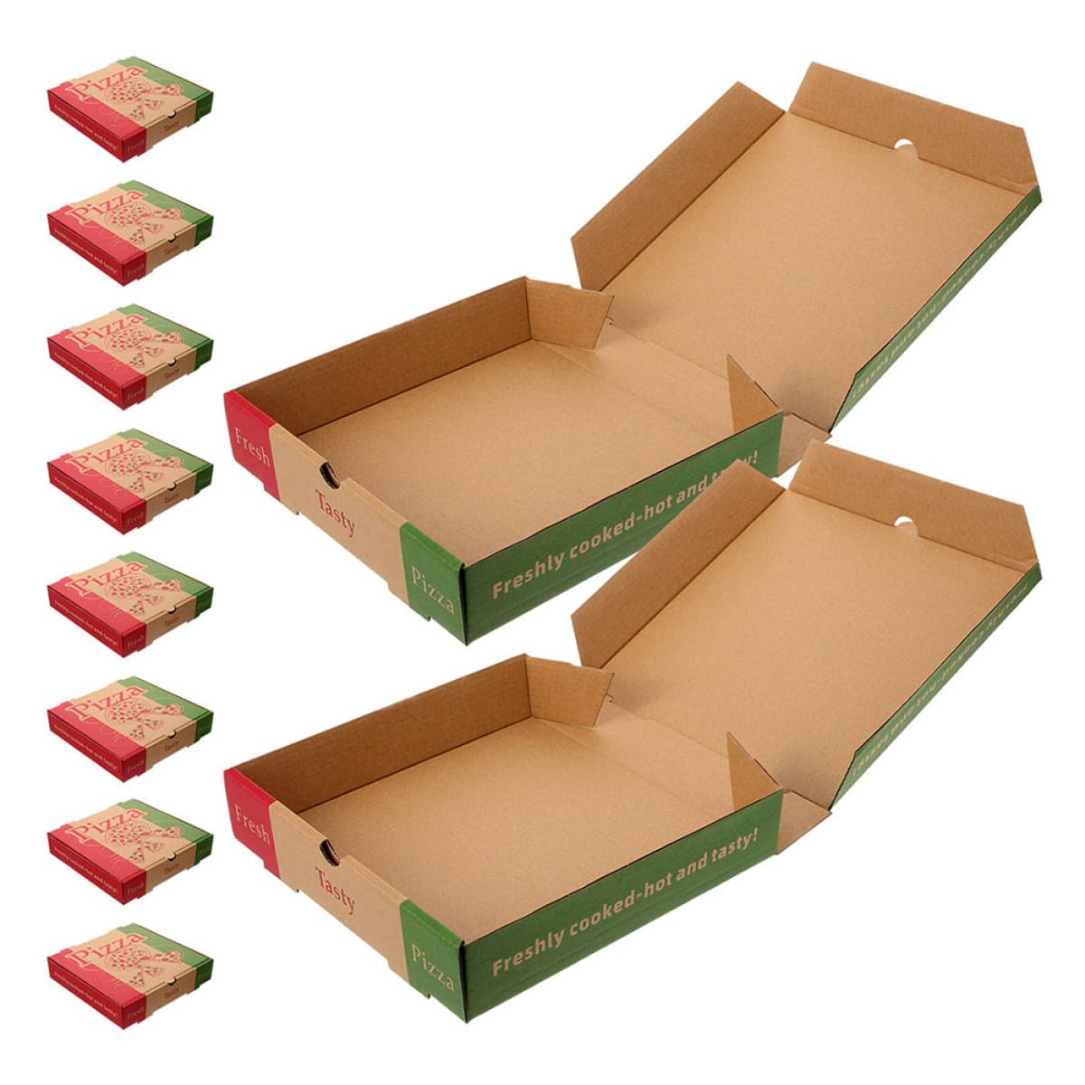 iplusmile Cajas de Pizza de Papel para Almacenamiento Llevar 20 de 7 Pulgadas Diseño Plegable Embalaje Reutilizable y Resistente para Alimentos