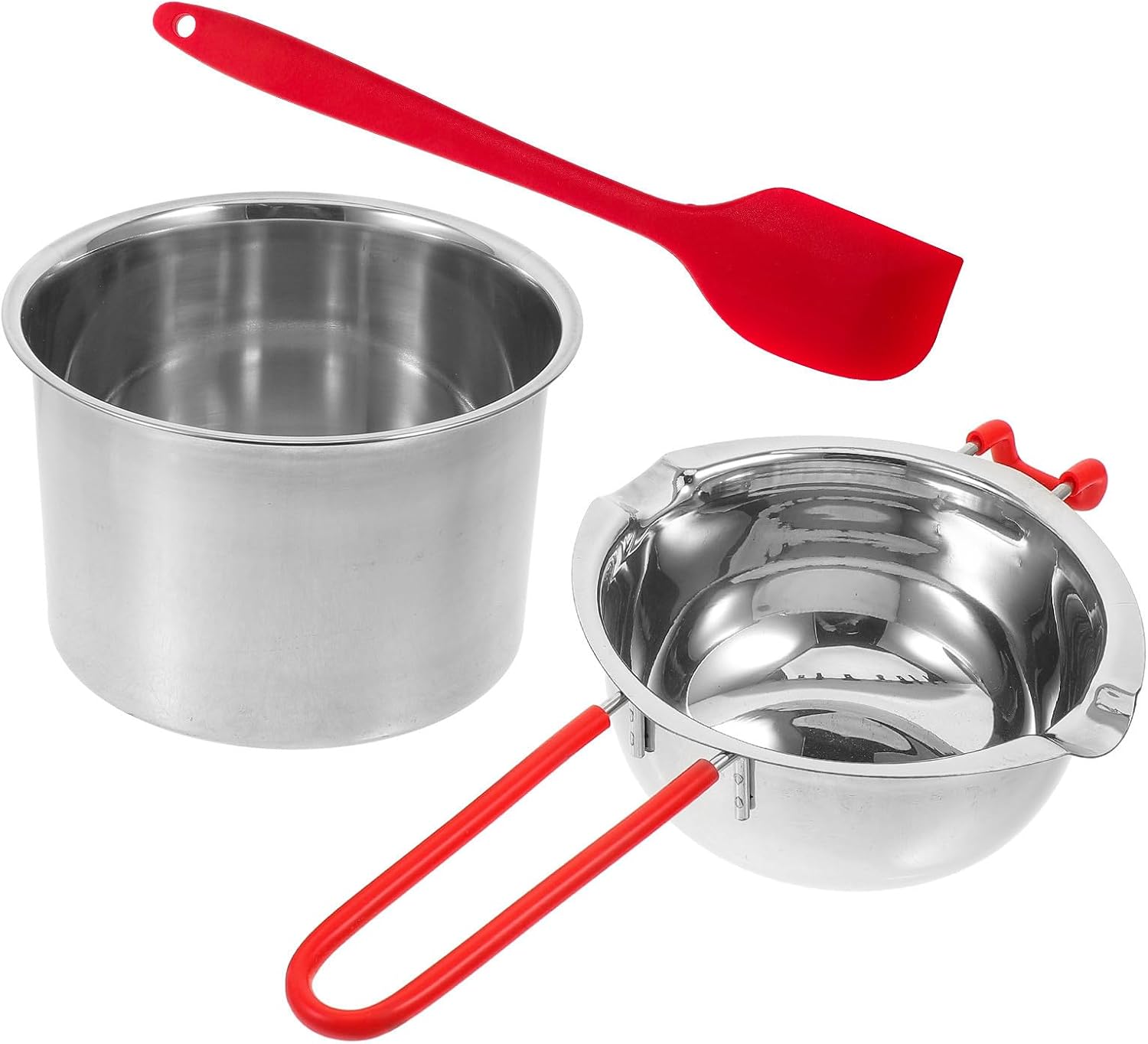 Chocolate Melting Pot with Spatula 600ml Set Stainless Steel