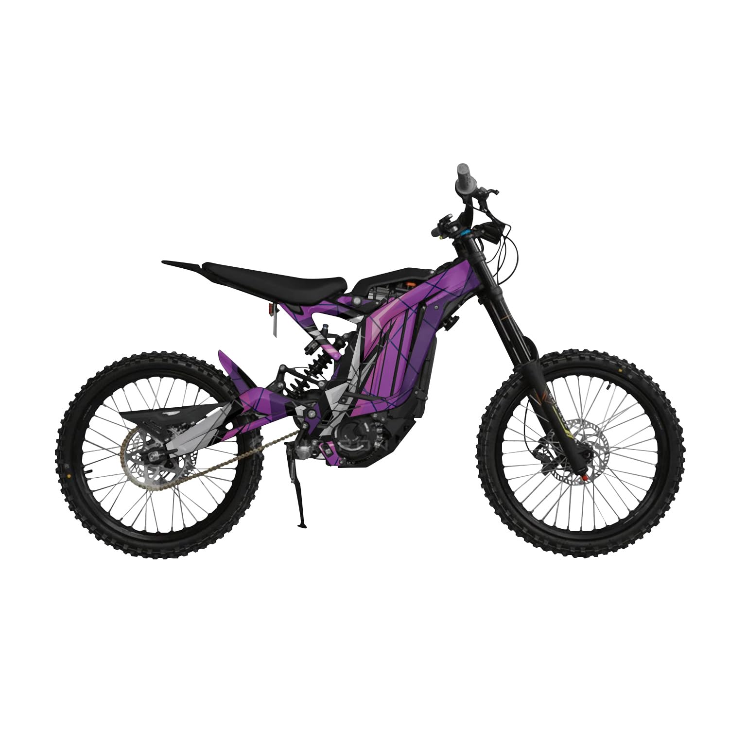 Surron Light Bee Graphics Kit Wrap - Polygon Grunge Magenta - Sur-Ron Skin - Premium 3M Vinyl Protective Wrap Decal Cover - Easy to Apply | Crafted in The USA by MightySkins