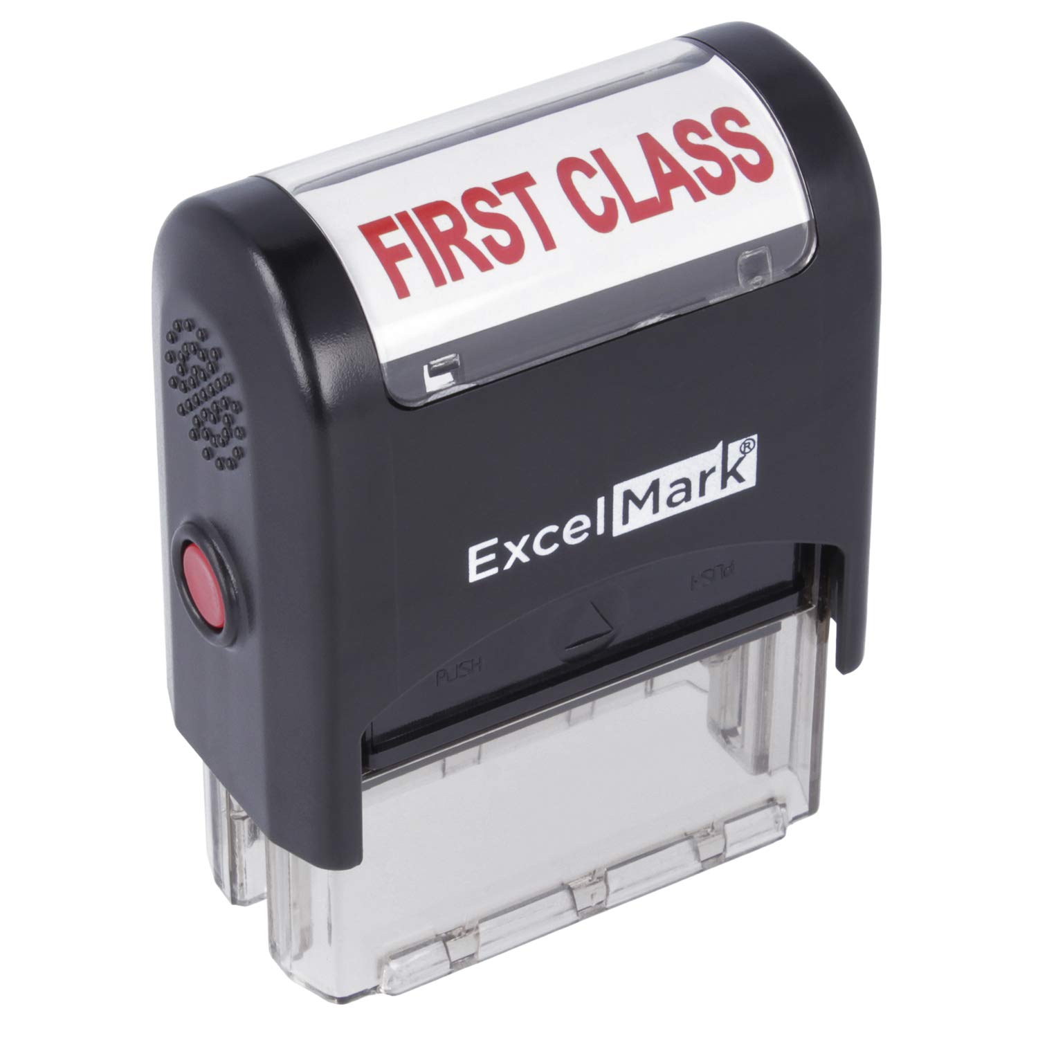ExcelMark First Class Self Inking Rubber Stamp - Red Ink