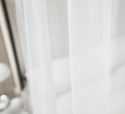 Miniatura 5 de Akiky Cortinas de toldo para niñas con luz LED, tamaño King, California King, cortinas de cama con marco, bufandas de cenefa ideales para cama,