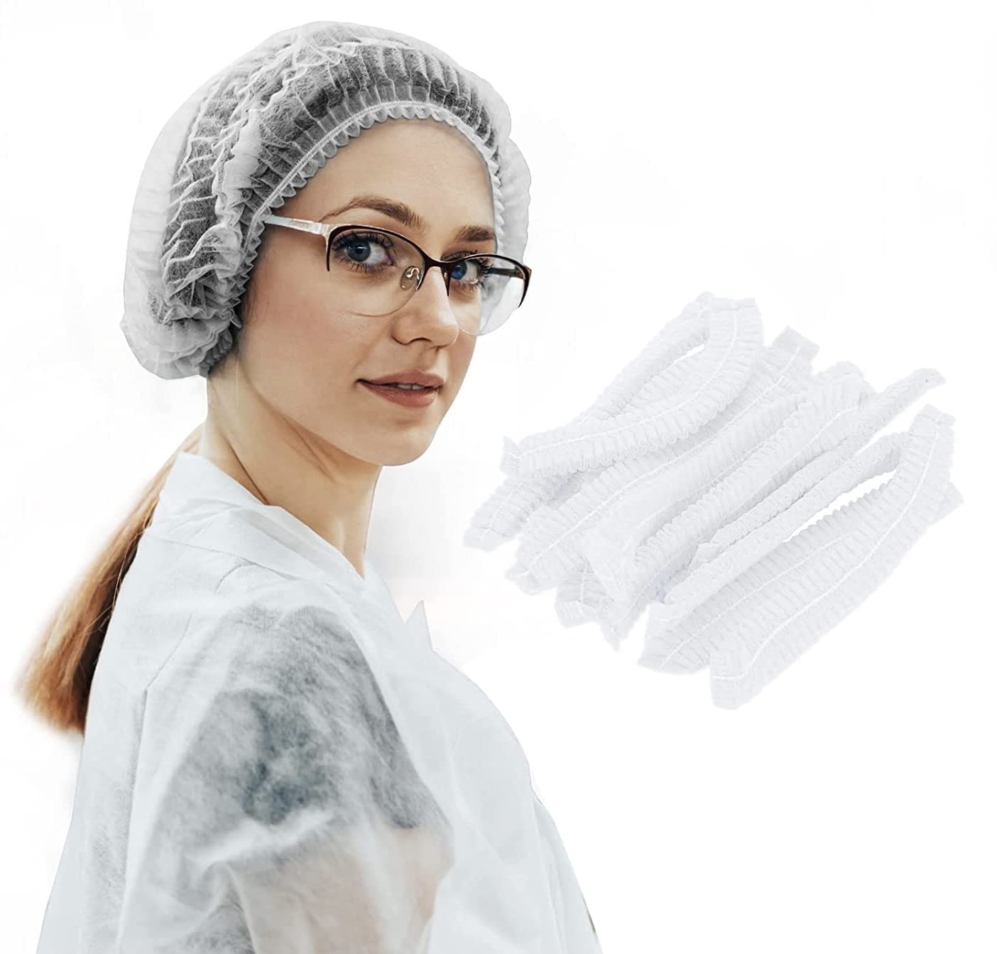 MM Premium Hair Cap for Kitchen, Restaurants, Food Shops, Hospitals, Surgical, Bouffant Head Cap (100 Pieces Packet) - Heavy and Thick (White - Male & Female) (500 Pieces) (B09VDQDPL5) Amazon Price History, Amazon Price Tracker