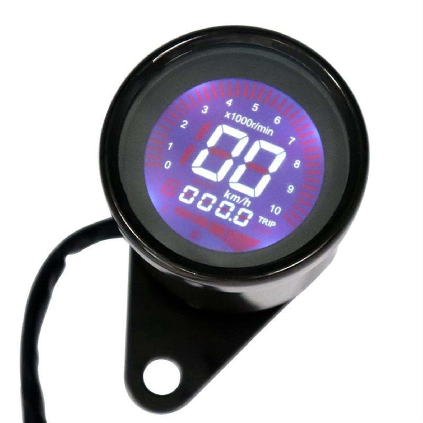 Contagiri digitale LCD retroilluminato universale da 12 V for motocicletta, tachimetro, misuratore del livello dell'olio Misuratore per motociclette
