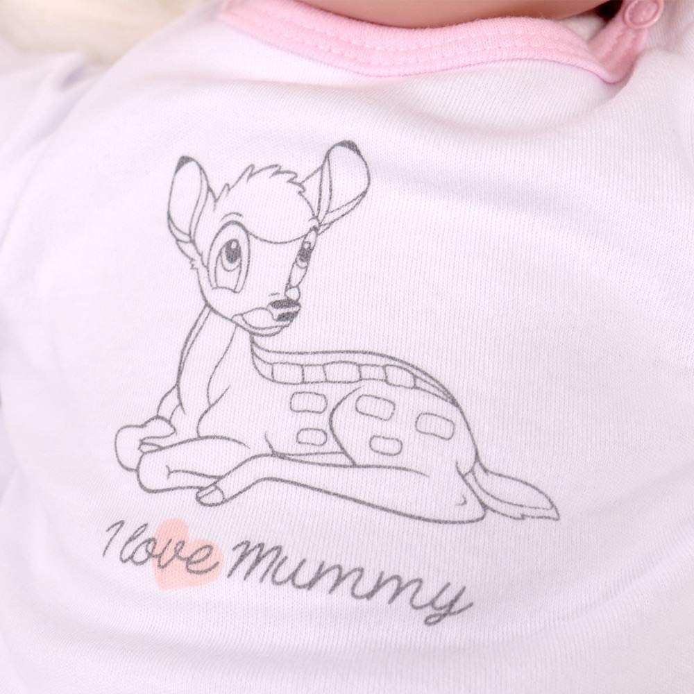 2er Pack Disney Bambi Lagarmbody weiß rosa 18-24 Monate (92)