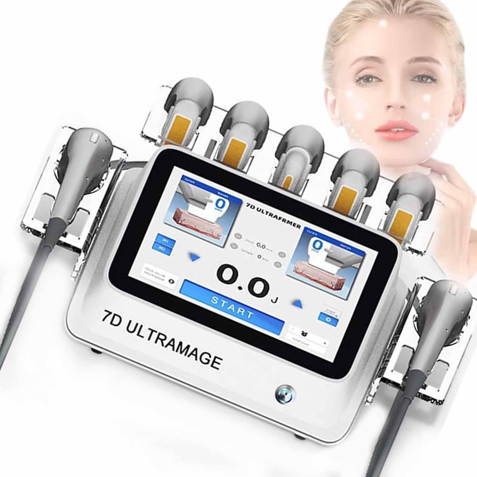 Macchinario Estetico Multifunzione HIFU Schermo HD,Rimozione Rughe,Lifting Facciale,Macchina Dimagrante,Trattamenti Viso/Corpo in 30 Minuti,Risultati Visibili Subito,Senza Chirurgia