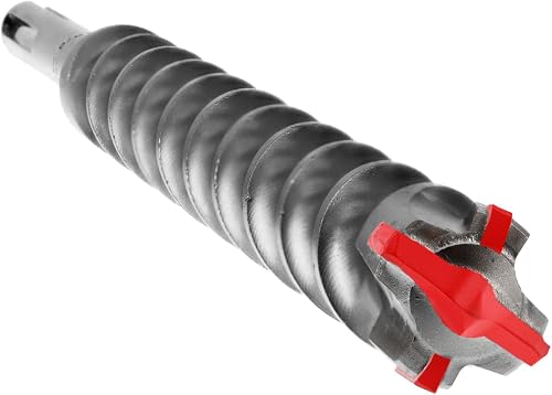 Diablo Rebar Demon SDS-Max 4-Cutter Carbide-Tipped Hammer Drill Bit | 1-3/8" Diameter, 21" Length - Tri-Metal Fusion Welding, Precision Tip - DMAMX1330