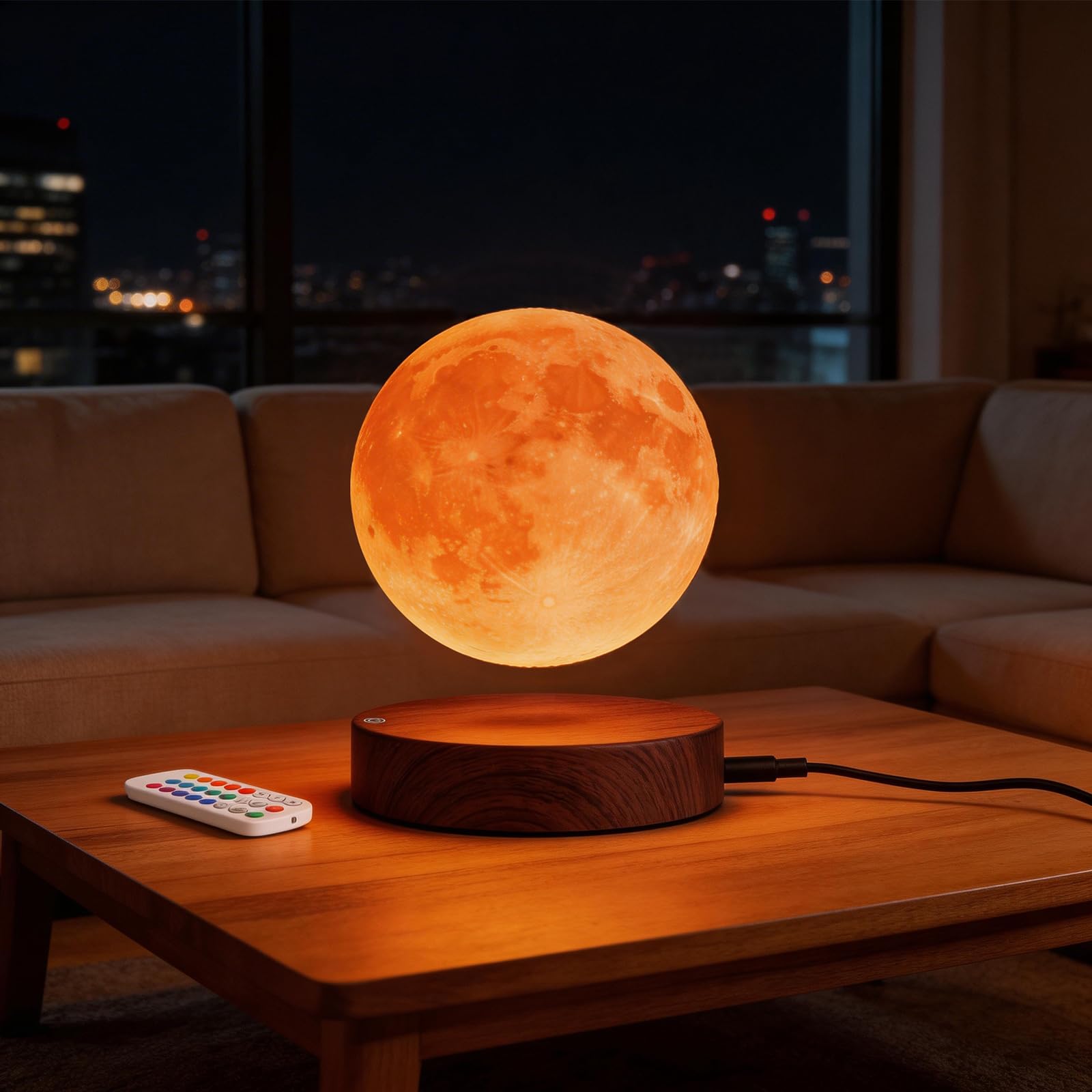 Lámpara de luna levitante con 16 colores (16 colores)