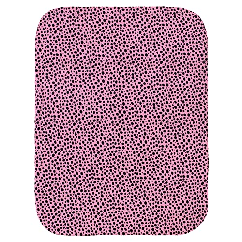 College Covers Everything Comfy Cheetah Print Decorative Baby Throw Blanket, 30x40 Inch, Pink
