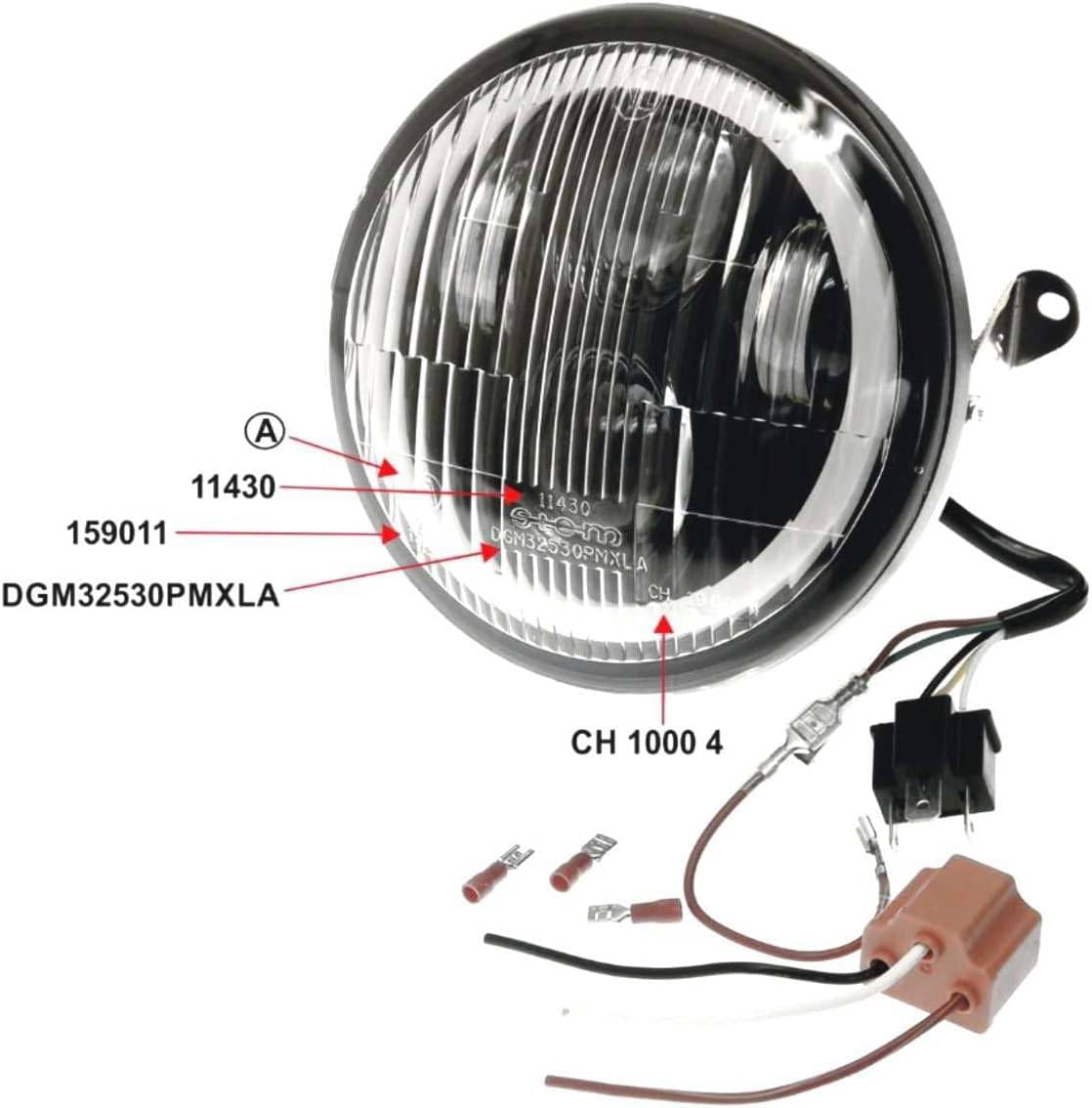 FARO FANALE A LED ANTERIORE COMPATIBILE CON VESPA PX 125 150 200 OMOLOGATO LUCE BIANCA