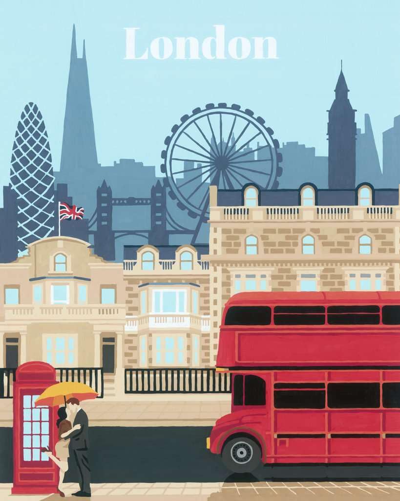 Ravensburger CreArt 23525 Colourful London Paint by Numbers Adults, DIY Painting Set with Brush and Acrylic Paints, Gift for Women and Men, Painting for Adults
