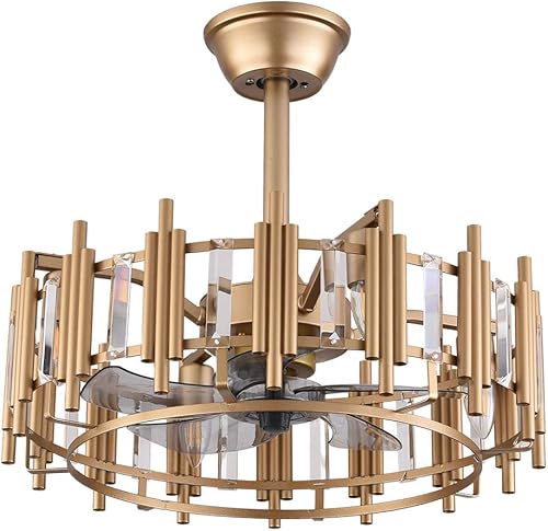 Vista 12 de Ventilador de techo rústico de 20 pulgadas y lámpara de araña, ventilador de techo de granja, lámpara colgante cerrada, lámpara de araña