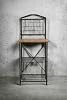 Decorative Metal Coffee Corner Multi-purpose Cabinet Narrow Kitchen Bango Bar Table With Pine Wooden Table