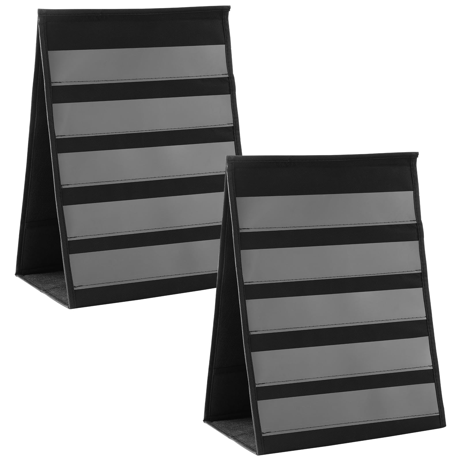 2Pcs Desktop Pocket Chart table top flip chart paper Holder communication board Display Stand 5 Layer Self-Standing visual timetable for Standards,Daily Schedule,Activities,Class demonstrations