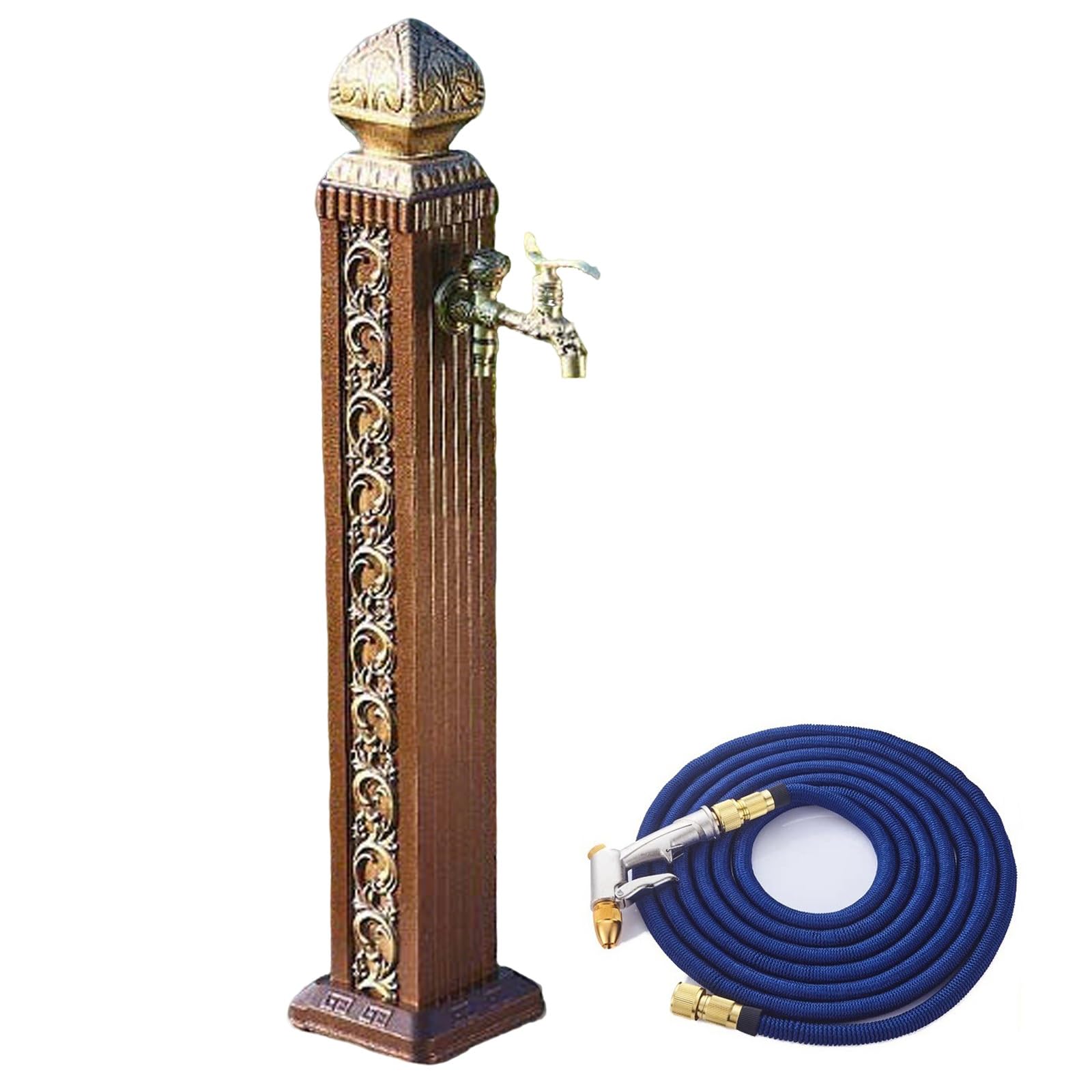 Vintage Garden Water Column, Vertical Freeze Proof Outdoor Faucet Water Column, Garden Farm Pasture Backyard Irrigation Washing(110cm/43.3in)