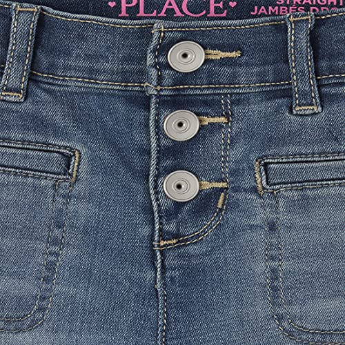 The Children's Place Girls' Button Front Straight Jeans2
