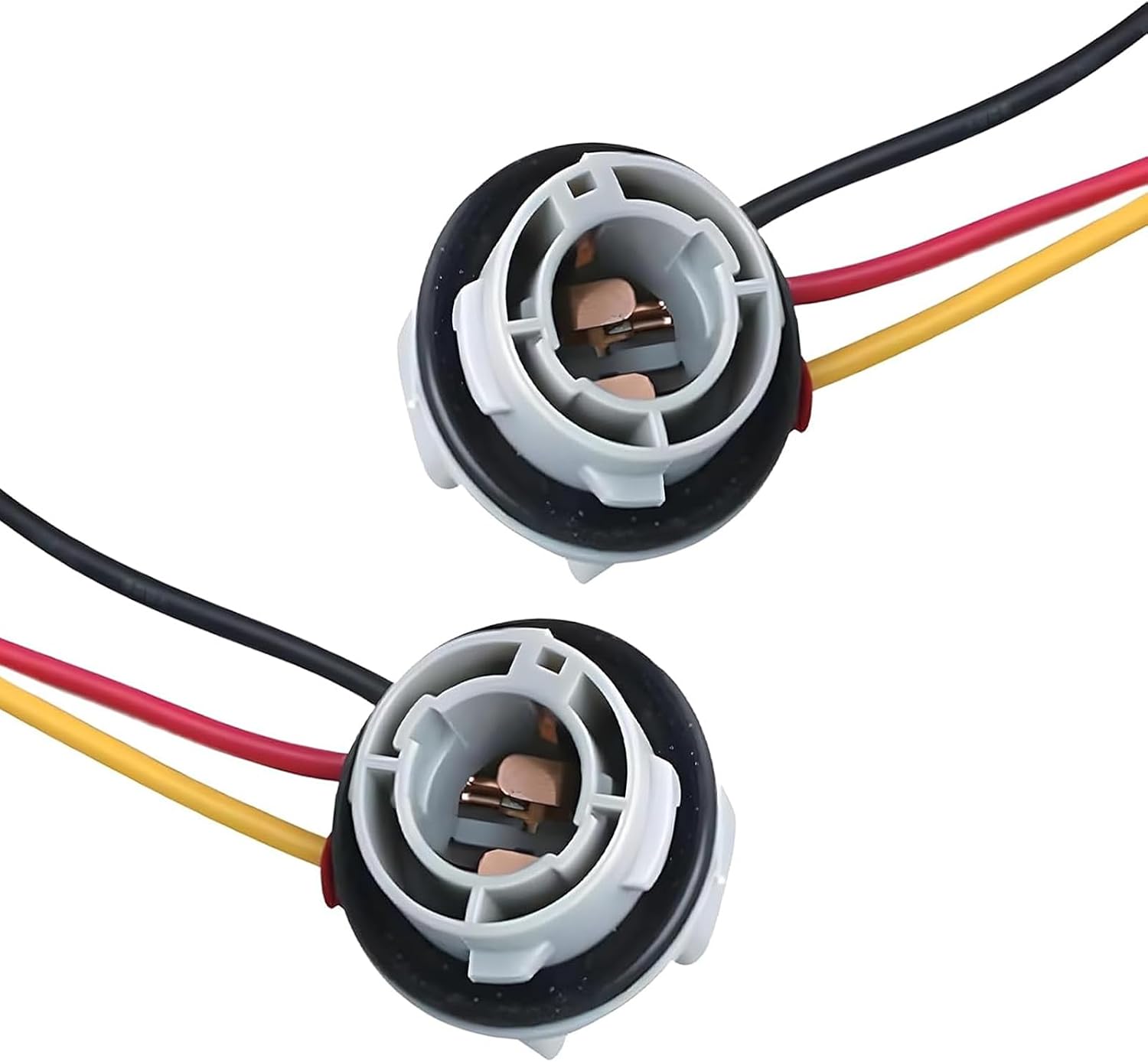 2 PCS 1157 LED Bulb Socket Plug, Plastic Turn Signal Socket Harness, Waterproof Brake Light Tail Light Wiring Harness, Universal Car Accessories for Most Cars, Trucks, SUVs