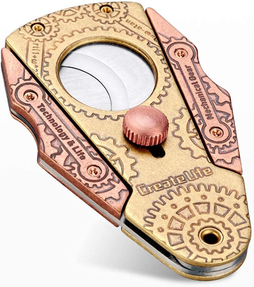 Double Guillotine Cigar 340 Stainless Steel Double Blade Unique Ergonomic Teardrop Shape Packed with Nice Gift Box (Color : B) (C)