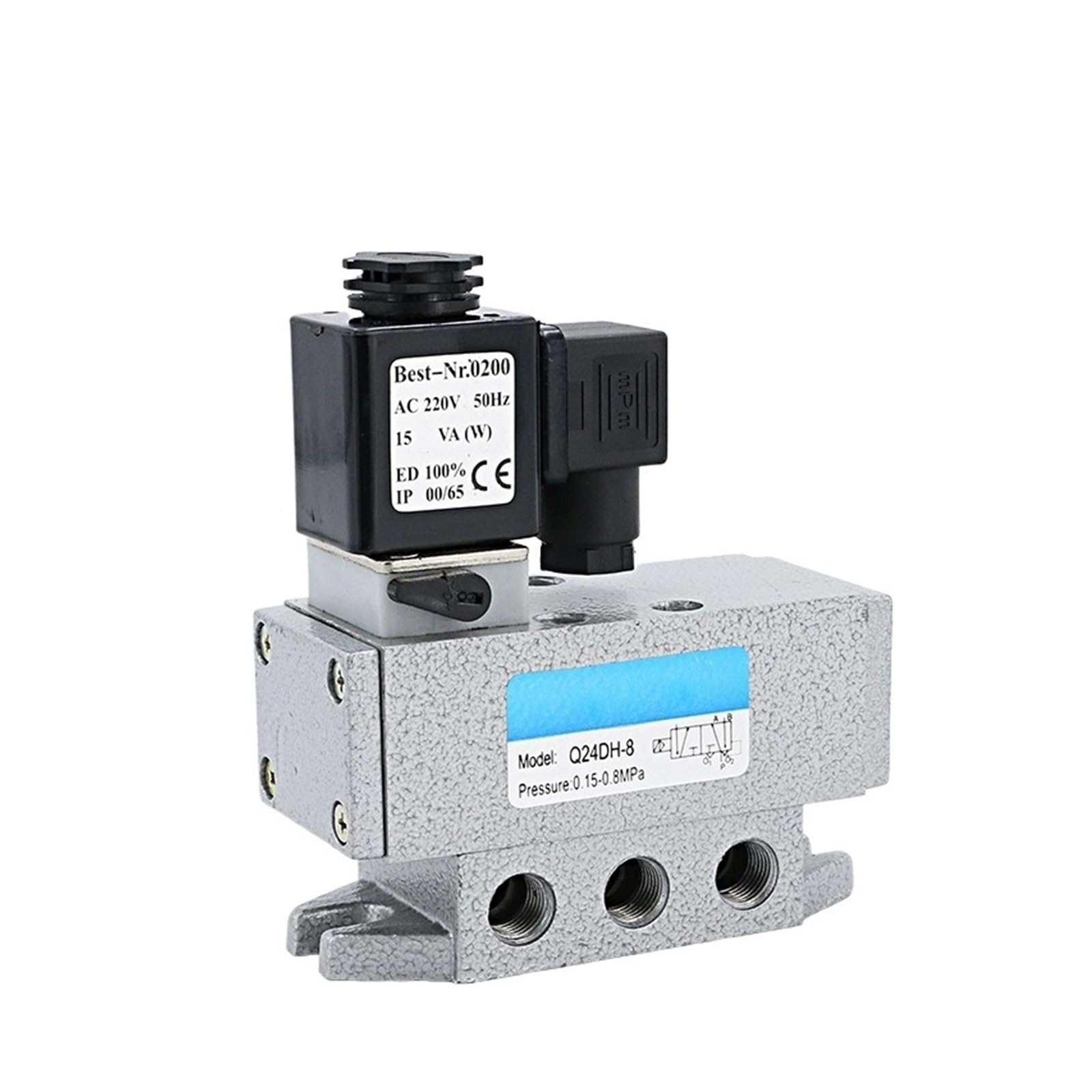 Electroválvula Neumática Q24DH8 2 Posiciones 4 Vías Q24D2H-15 220V 24V