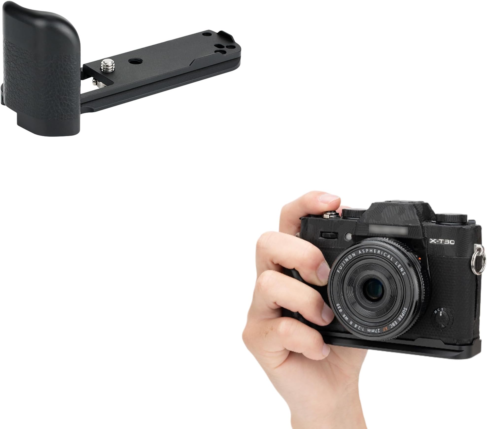 Metal Hand Grip Quick Release Plate L Bracket Holder for Fujifilm X-T30III X-T30II X-T30 X-T20 X-T10 Replaces Fuji MHG-XT10 Hand Grip