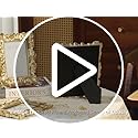 Small Gold Picture Frame 3x5 Frames, Vintage Gold Palm Leaves Textured Hand-Crafted Resin with Glass Front Elegant Retro Vintage Design Photo Frame for Wall and Tabletop Display Home Decor
