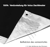 Thermal Sun Protection for Roof Windows | Thermal Protection for Indoors, for Velux and Roto Windows in Different Sizes 60 x 78 cm, Blackout Curtain for Roof Windows - 2