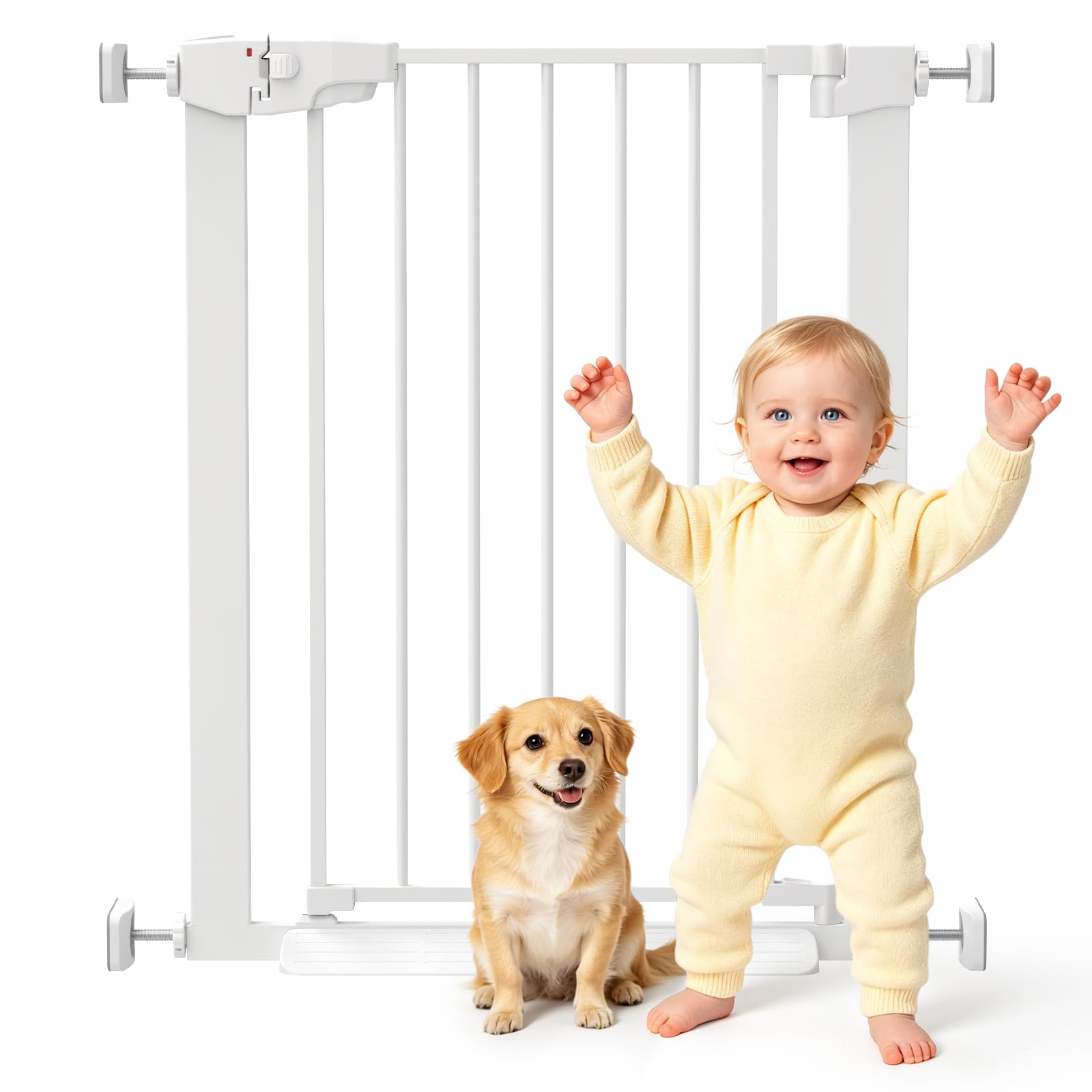 YEAUPE PRO Baby Safety Barrier No Drilling, 68-73 cm, White