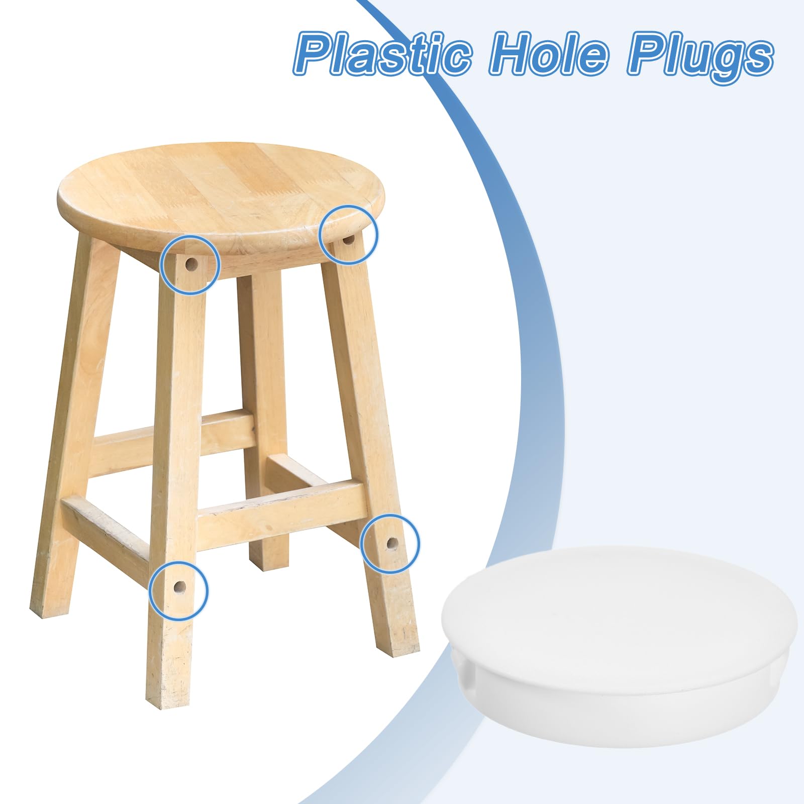 4 Braune Abdeckkappen 50mm - Nylon Blindstopfen Für Möbel & Schränke