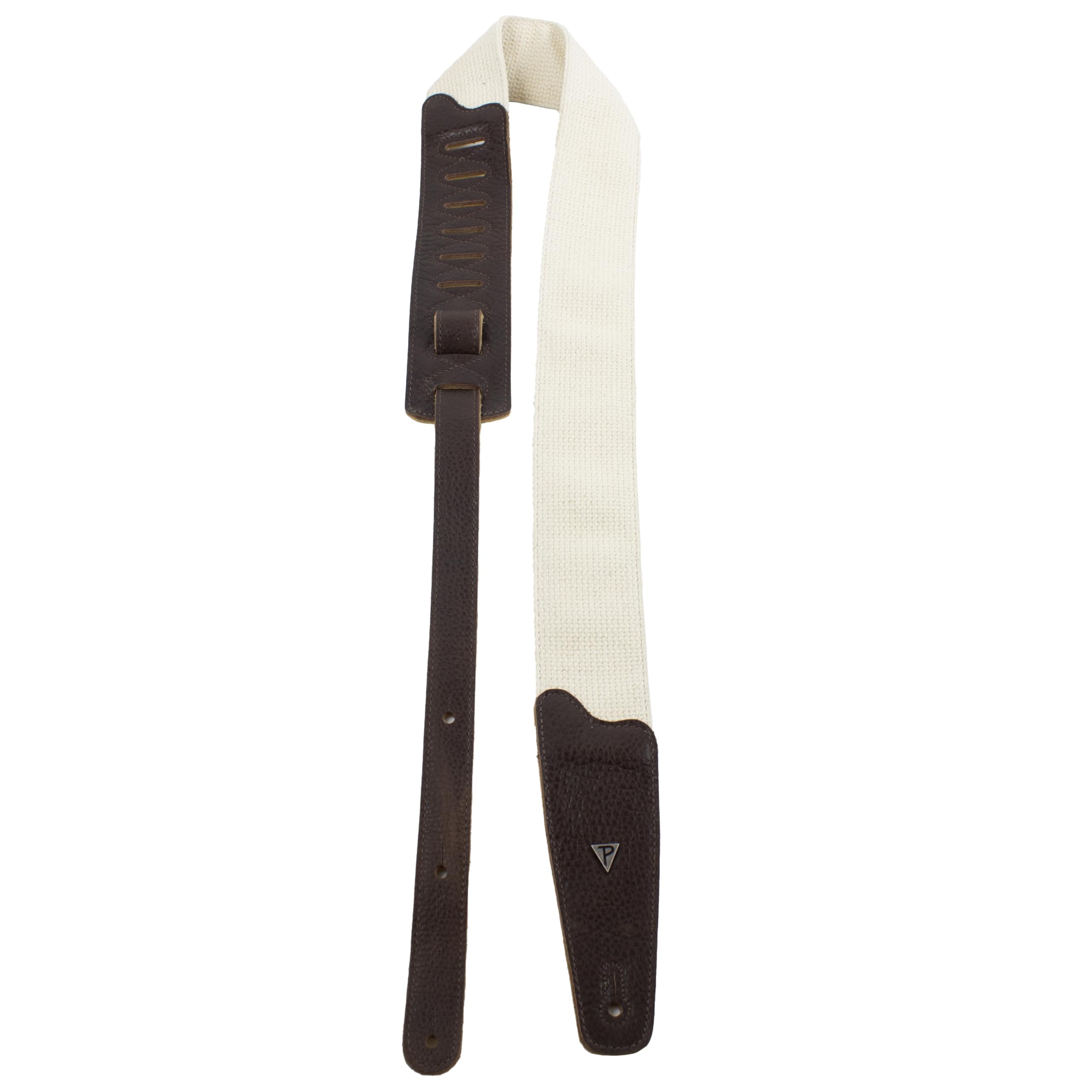 Perri’s Leathers Ltd. – Doppelt gewebter Baumwollgurt mit Wildleder-/Lederenden – Verstellbare Länge – Für E-Gitarren, Akustikgitarren und Bassgitarren – Hergestellt in Kanada