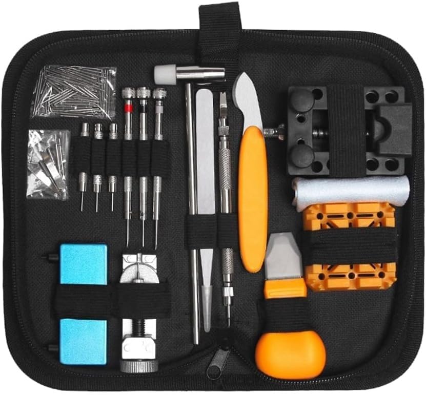 168 pezzi/set kit di strumenti for la riparazione di orologi, strumento portatile for barre a molla, strumento professionale for barre a molla, batteria for orologi, set di strumenti for per