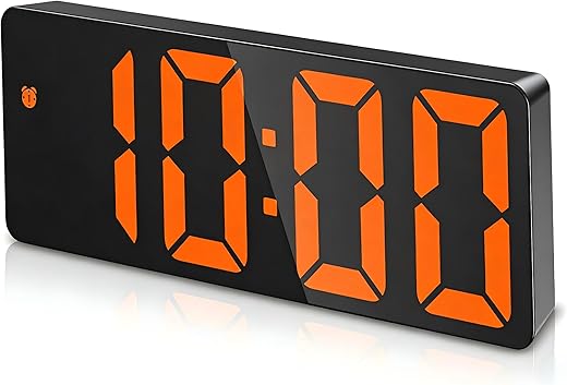 AMIR Digital Alarm Clock, LED Clock for Bedroom, Electronic Desktop Clock with Temperature Display
