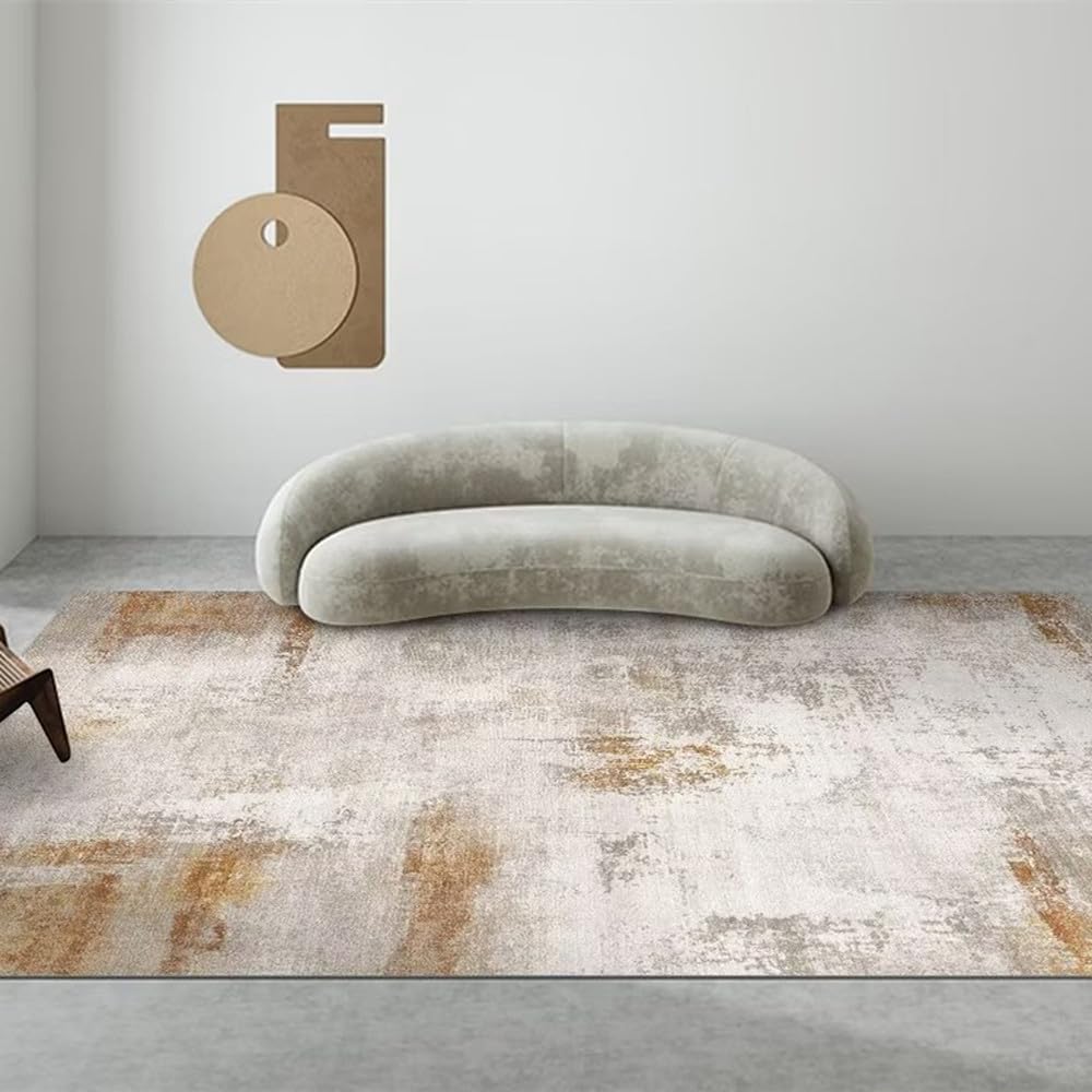 Tapis de salon abstrait gris en flanelle de dimensions 80x160cm pour chambre