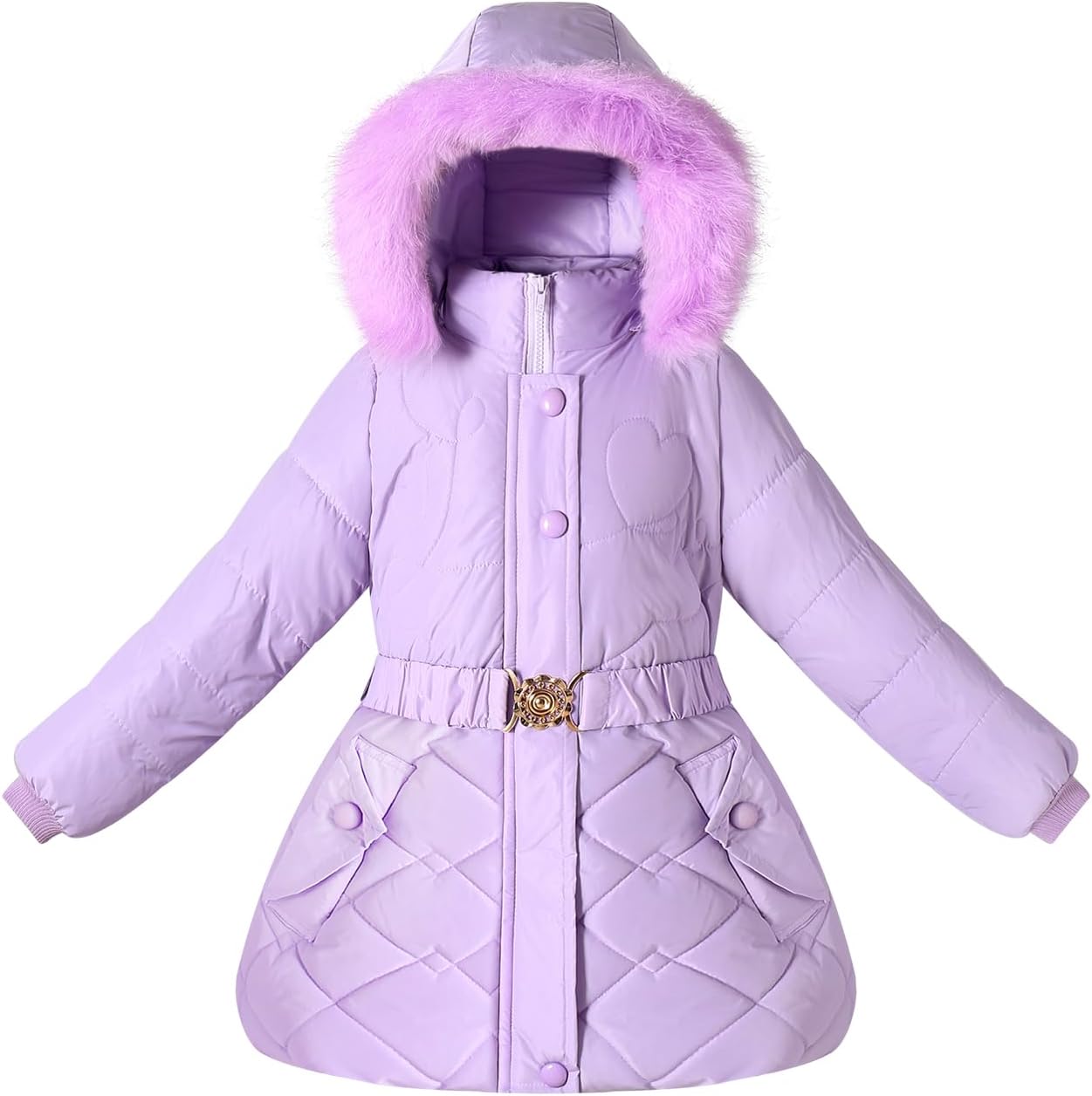 Little Girl Winter Dress Coat Fleece Puffer Jacket Snow Water Resistant Clothes