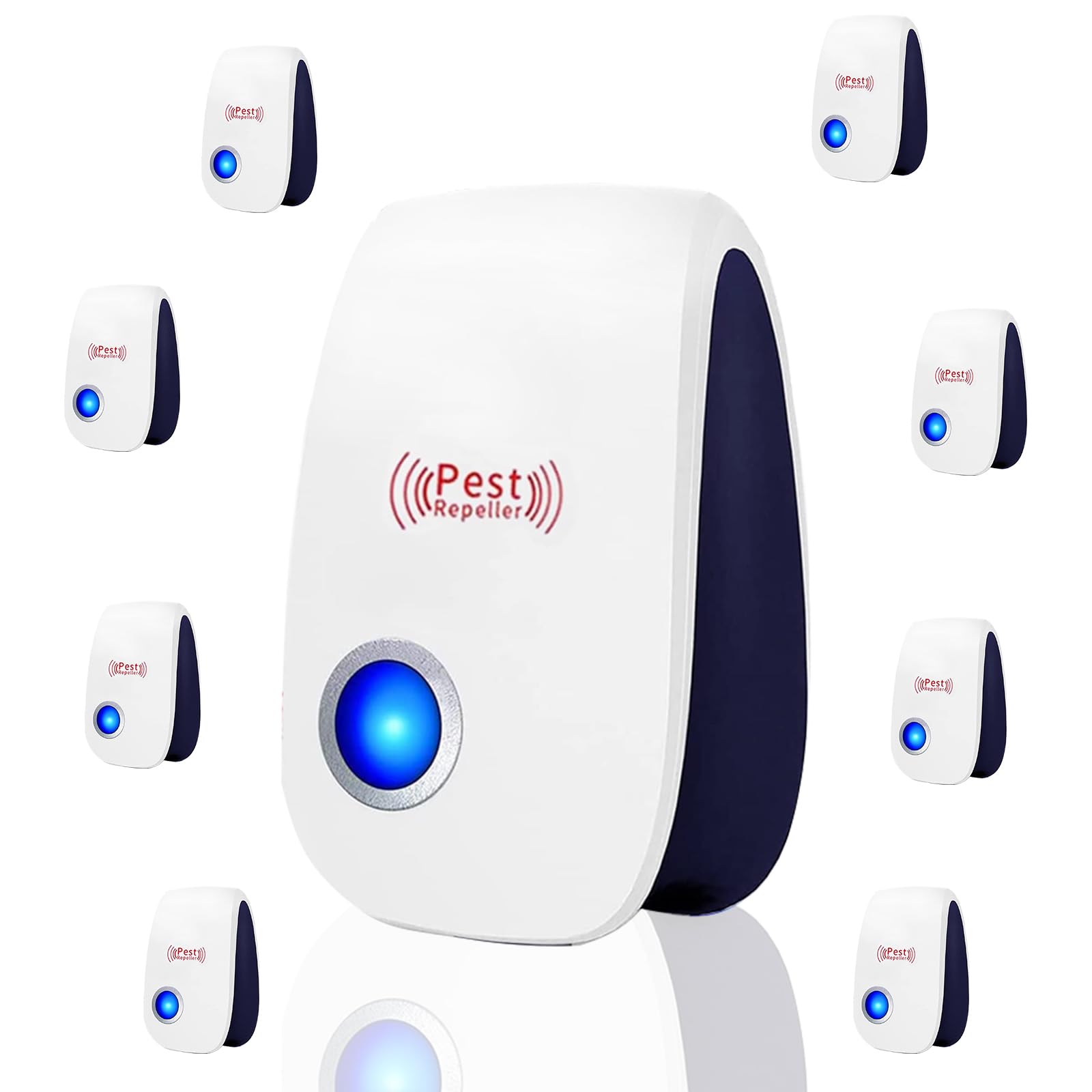 Ultrasonic Pest Repeller 8 Packs, Mosquito Repellent Electronic Pest Repellent Ultrasonic Plug in Indoor, Electronic Plug in Pest Control for Roach, Pest Control for Mouse, Roaches, Squirrels