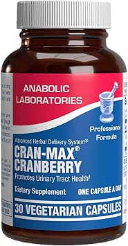 Cranberry Pills for Women Urinary Tract Health - Clinical Strength Cran-Max Cranberry Extract Capsules to Support Bladder Cleansing and Urinary Tract Health for Women - Super Potent Vegan & Non-GMO