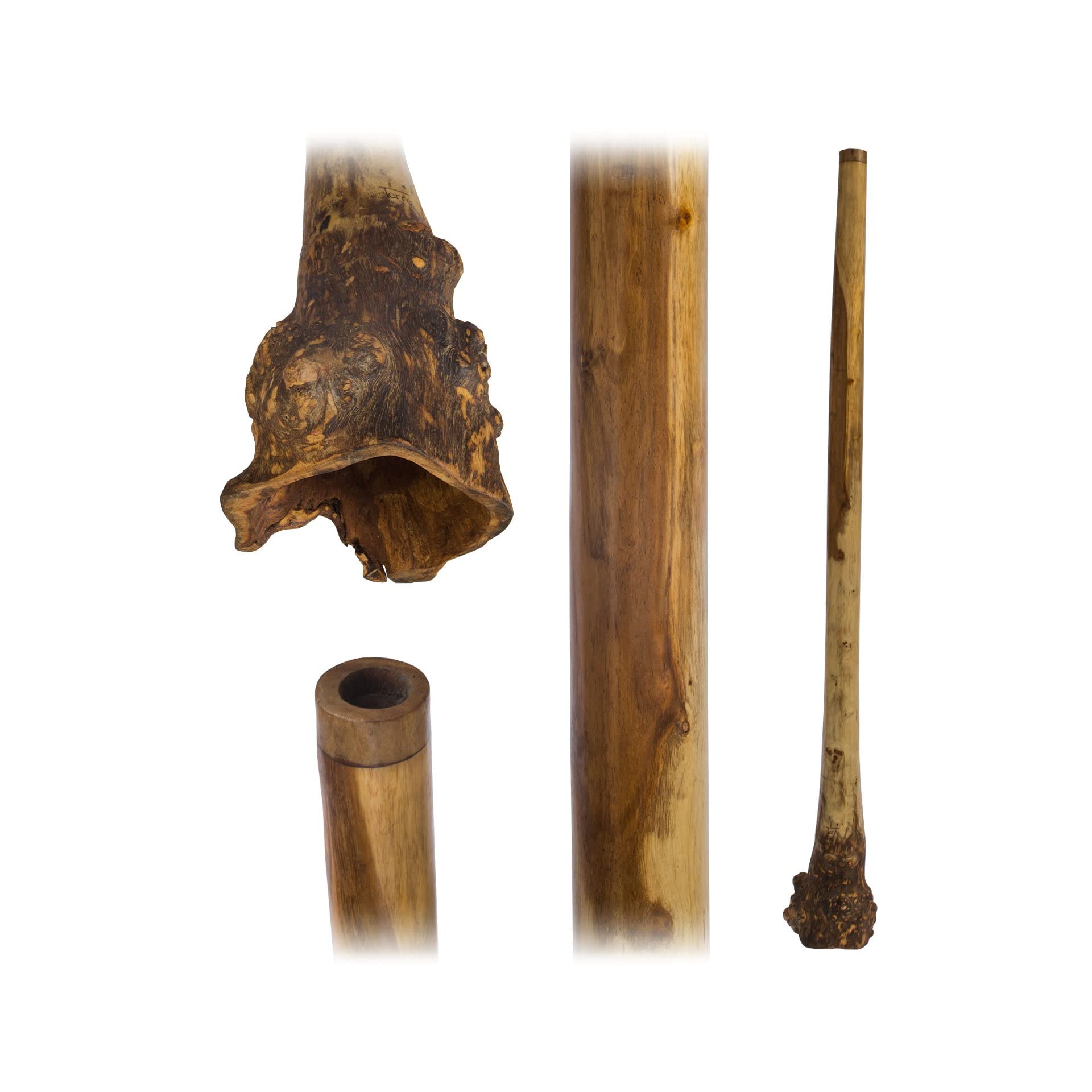 Didge Eucalyptus Roots (Yellowbox oder Redwood natur) mit Wurzelholz am Ende, voller Klang 145-150cm