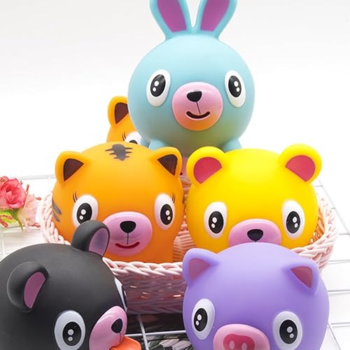 Miniatura 8 de Zerodeko Pelota antiestrés para niños, juguete de dibujos animados chirriante para apretar la lengua y el estrés, divertido regalo de fiesta