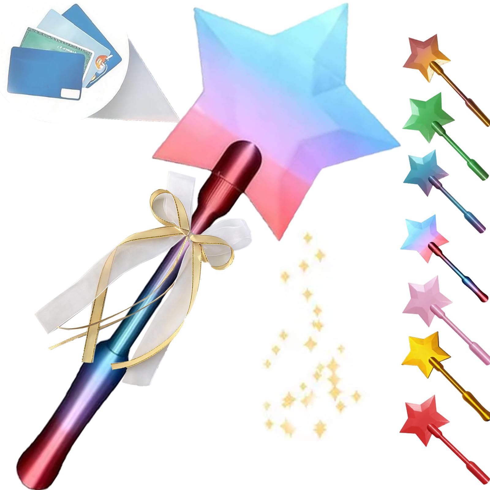 Twinkle Tap Wand for Credit Cards, Magic Wand Tap-to-Pay Card Holder，Color