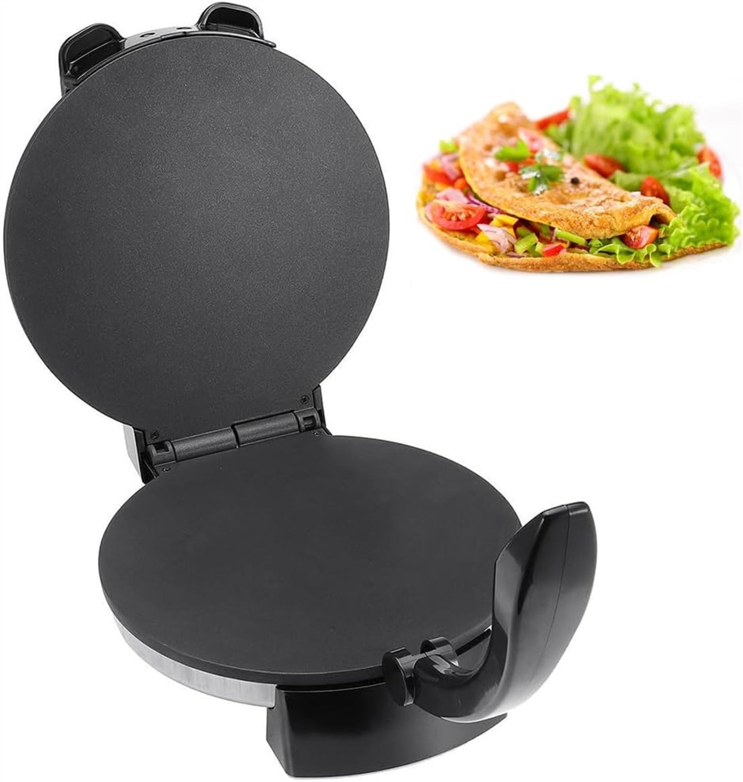 BROGEHBROGEH Non-Stick Roti Maker Non-Stick Roti Maker, 1800W Portable Breakfast Pancake Maker, Automatic Electric Pancake Machine With LED Indicator Make Perfect Chapati/Tortilla Easily