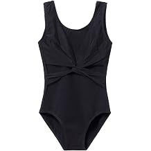 MdnMd Sleeveless Tank Leotards for Girls with Mesh Cross Front