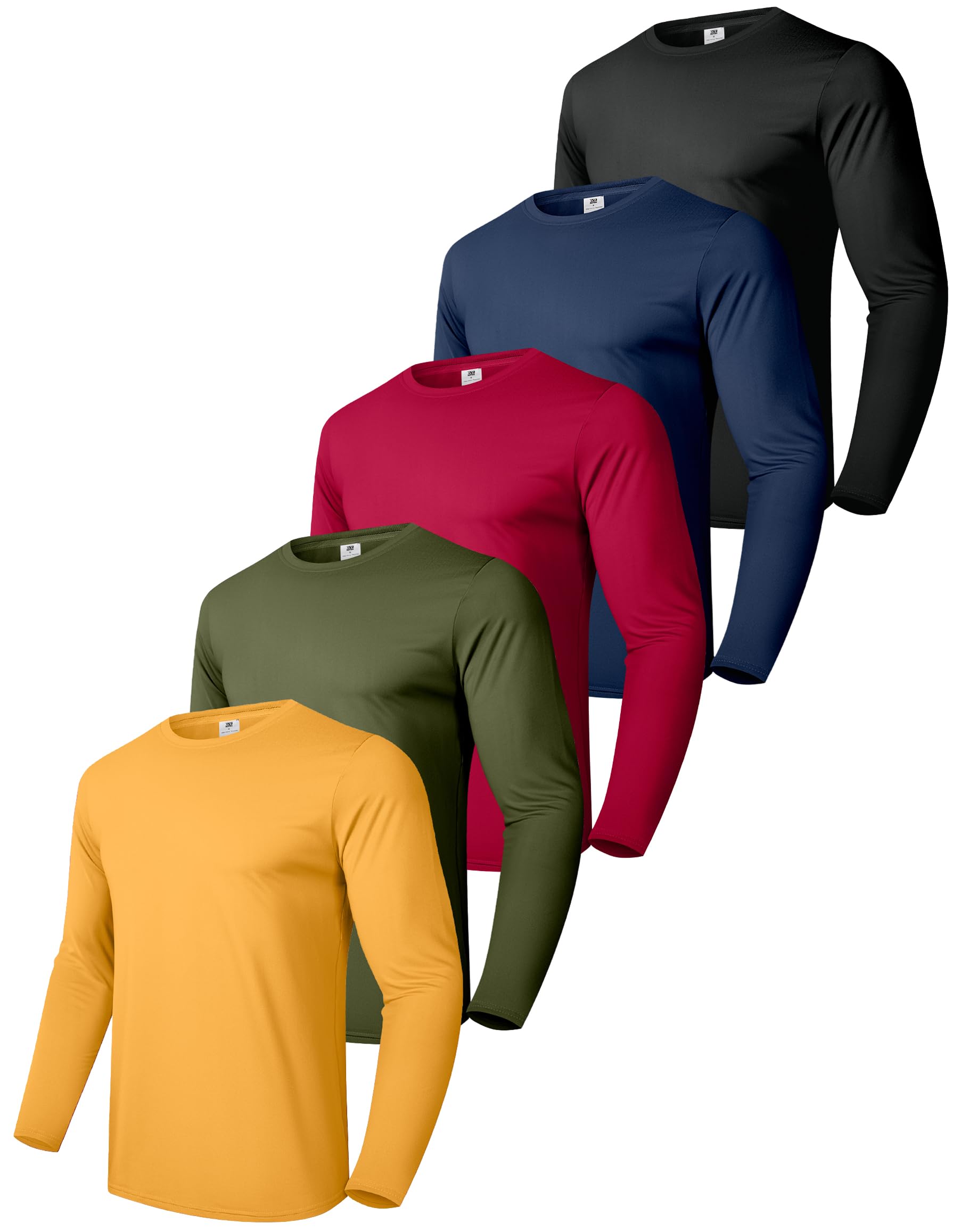 Boyzn Herren 3 or 4 Pack Baumwolle T-Shirts, Kurzarm/Langarm Rundhals Sport T-Shirts, Baumwolle Gym Workout Laufshirts für Männer