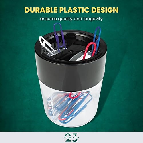 Miniatura 4 de Soporte de clip para papel, con tapa magnética, dispensador de clip pequeño con tapa magnética, paquete de 4